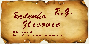 Radenko Glišović vizit kartica